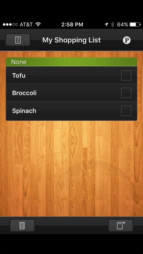 my shopping list app