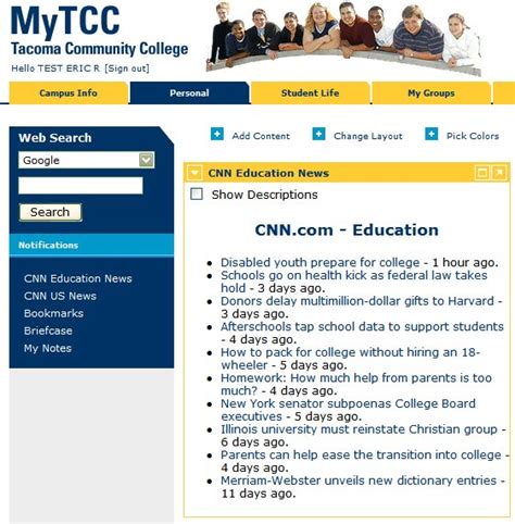 my tcc student portal