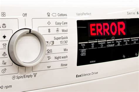 My Washing Machine Showing Error Code
