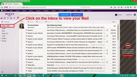 my yahoo mail inbox page