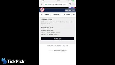 my yankees account mobile site