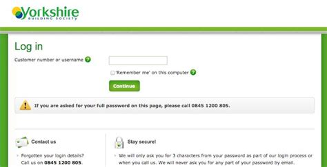 my yorkshire building society login