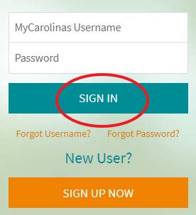 mycarolinas carolinas healthcare login