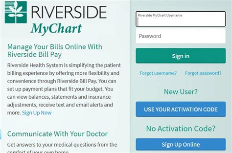 mychart login pay my bill