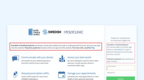 mychart swedish login