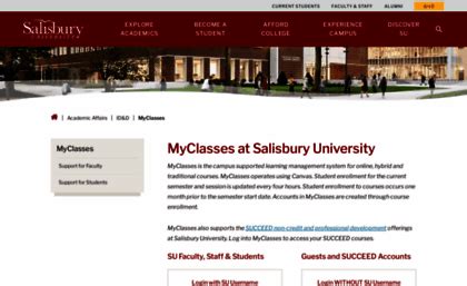 myclasses salisbury university email