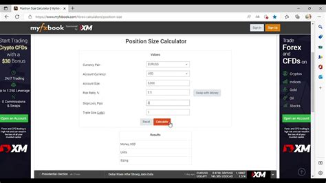myfxbook position swap calculator