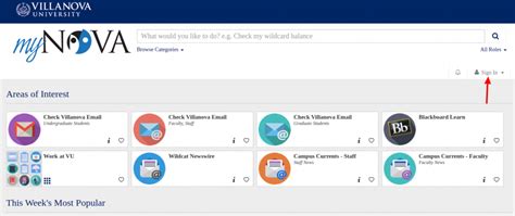 mynova villanova edu login