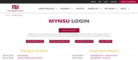 mynsu portal banner