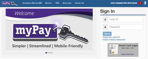 mypay dfas military pay login site