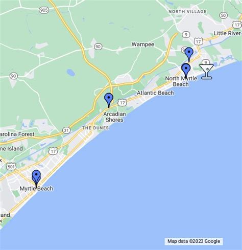 Map Of North Myrtle Beach Maping Resources