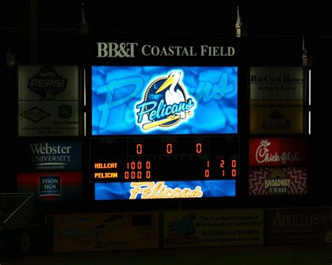 myrtle beach pelicans scoreboard