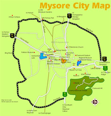 mysore sightseeing places map