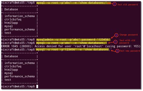 mysql change root password command line ubuntu