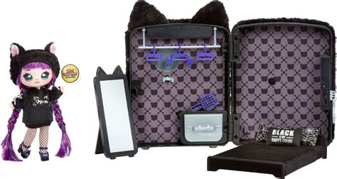 Na! Na! Na! Surprise 3in1 Backpack Bedroom Black Kitty with Limited Edition Doll Playset