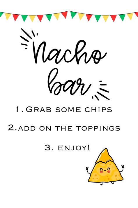 Nacho bar with free printables Lolly Jane