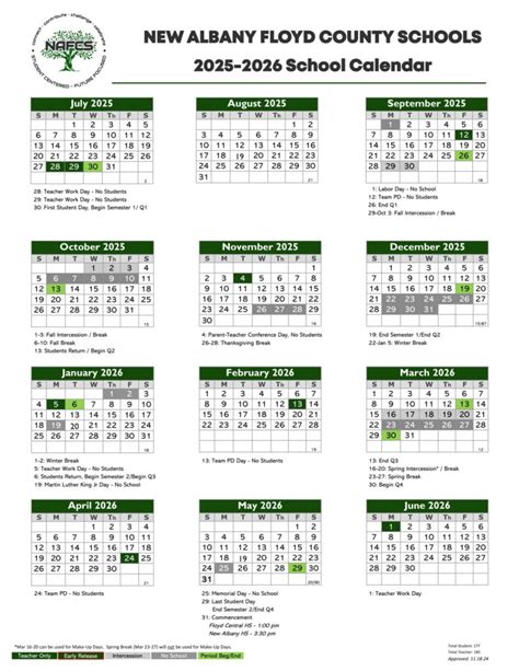 Nafcs School Calendar