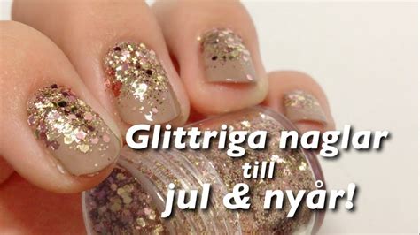 Glitter naglar till Jul och Nyår Floka Mölndal
