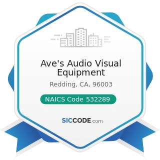 Naics Code For Audio Visual Equipment Sales