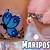 nail art flor pie mariposa decoradas decoracion de u%C3%B1as