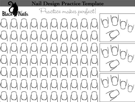 Free Printable Nail Art Template Square in 2021 Printable nail art