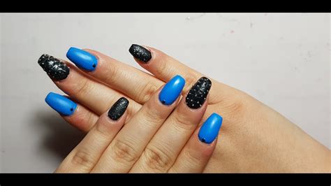 Nail Art Blu E Nera