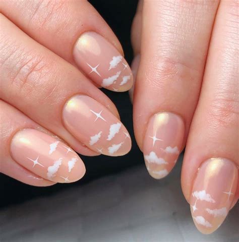 nail art designs clouds