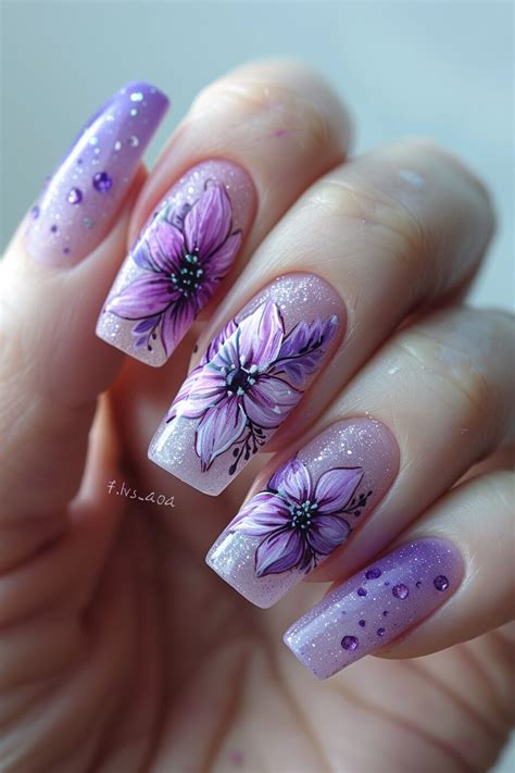 Nail Art Lilac