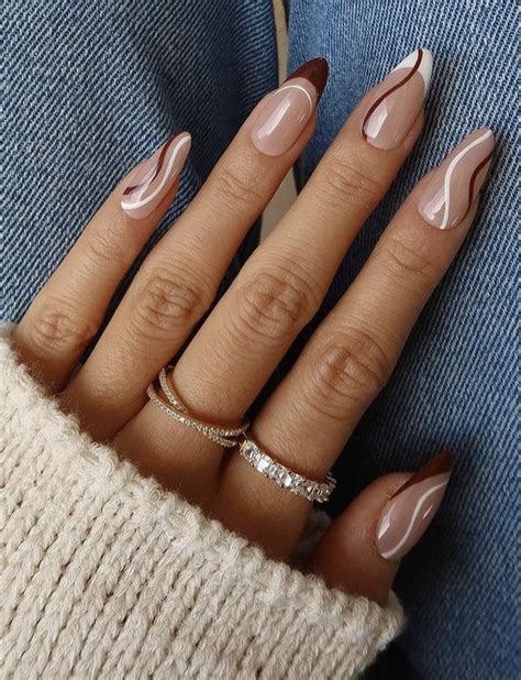Nail Design Light Brown