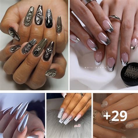 nail designs silver crow