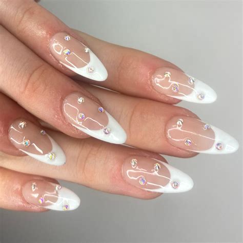 Nail Gem Designs for Simple French Tips: Elevate Your Manicure with a Touch of Sparkle
