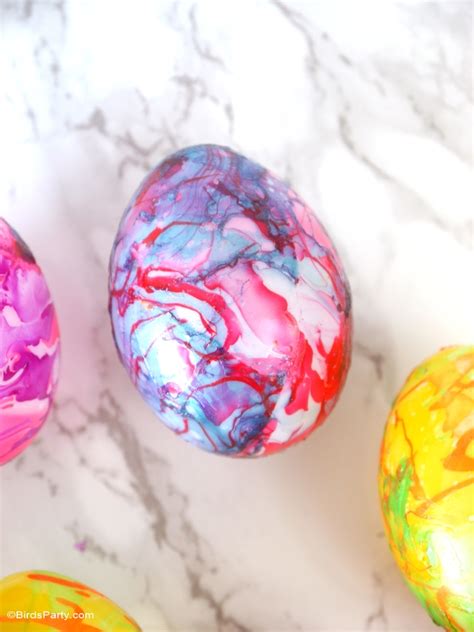Nail Polish Marble Easter Eggs