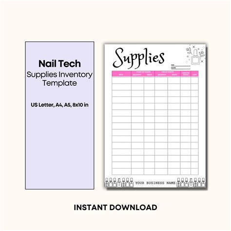 Nail Supply Inventory