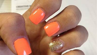 Nails To Go With Orange Hoco Dress