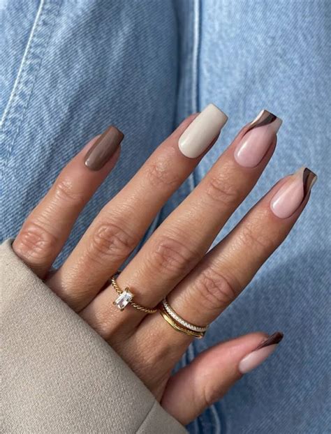 Nails Acrylic Simple Neutral