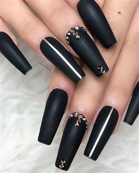 Nails Black Acrylic