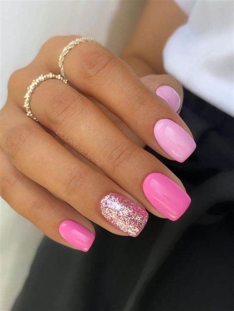 Nails Cute With Glitter