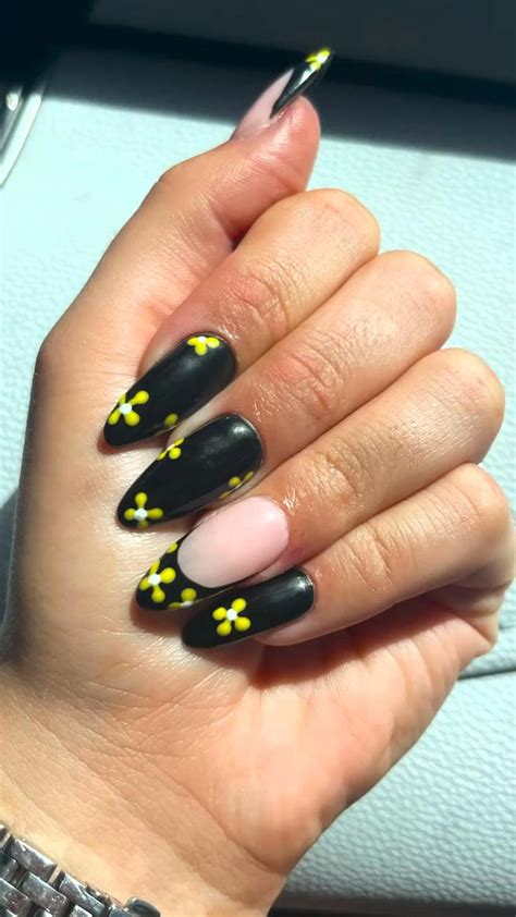 Nails With Initials Yellow