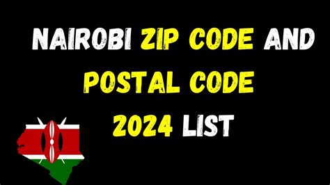 nairobi address code and zip code