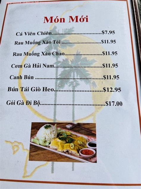 nam phuong restaurant menu