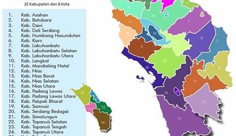 Peta Kabupaten Sumatera Utara