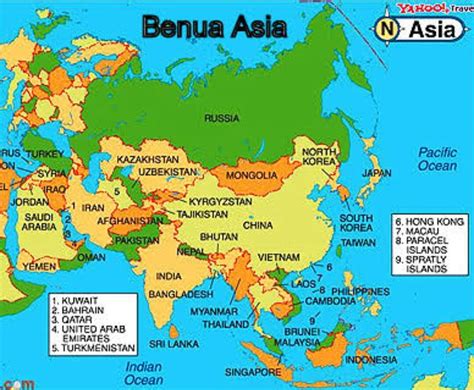 sebutkan lima karakteristik benua asia yang membedakan dengan benua
