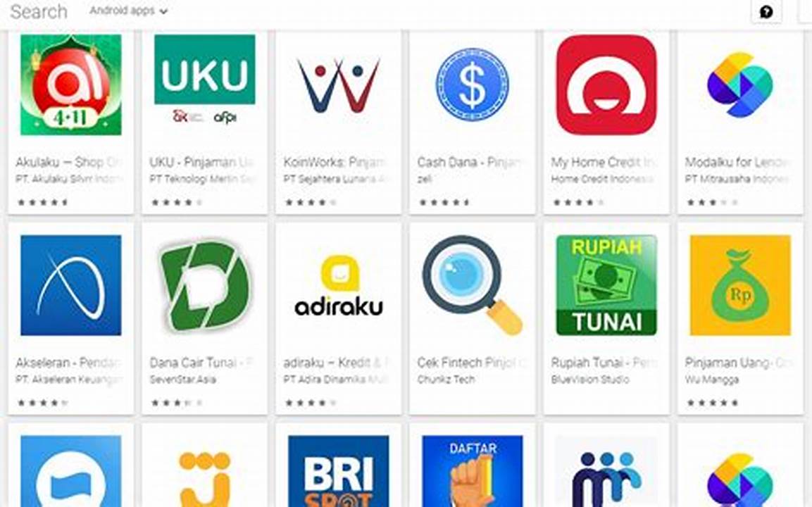 nama aplikasi pinjaman online indonesia