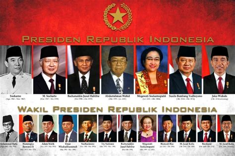 nama presiden dan wakil presiden indonesia