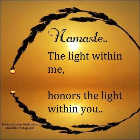 namaste the light in me honors the light in you