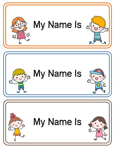 10 Best Free Printable Preschool Name Tags