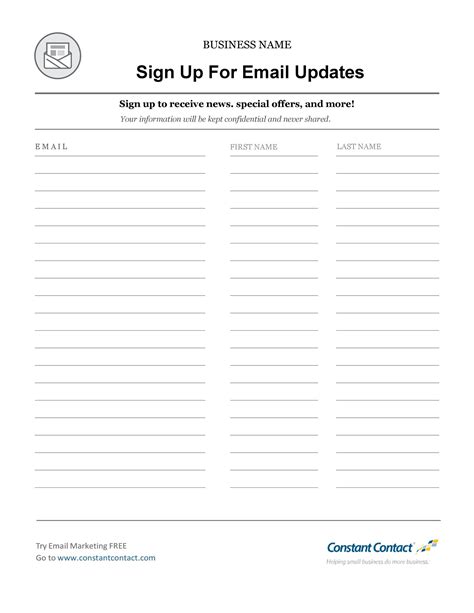 name and email list template