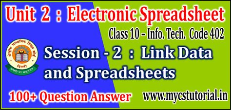 name any two tools for data analysis class 10 electronic spreadsheet