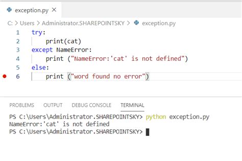 name error in python example