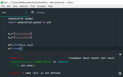 name error in python jupyter notebook